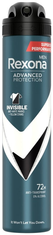 Rexona Men Advanced Protection Invisible 200 ml – Protección Superior sin Manchas
