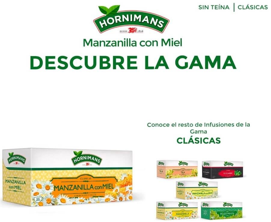 Hornimans Manzanilla con Miel 25 Sobres - Sabor Suave y Relajante en Cada Taza