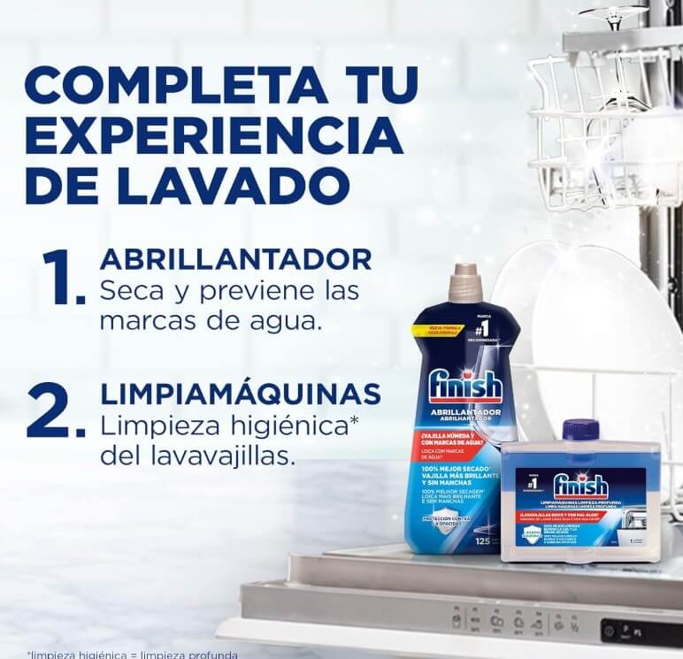 Finish Detergente Power Gel All in 1 Max 1L 50D - Brillo y Protección en Cada Lavado