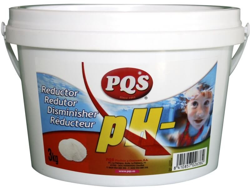PQS pH- Reductor para Piscinas 3 kg – Control Preciso del pH para un Agua Cristalina y Saludable
