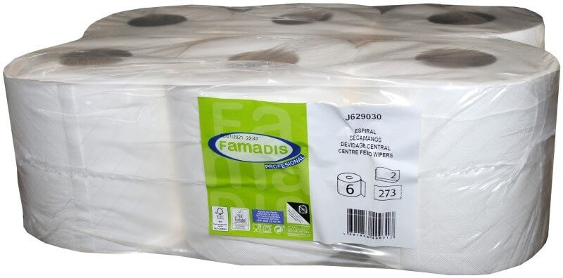 FamaDIS Papel Secamanos Profesional 90M Pack 6 Rollos