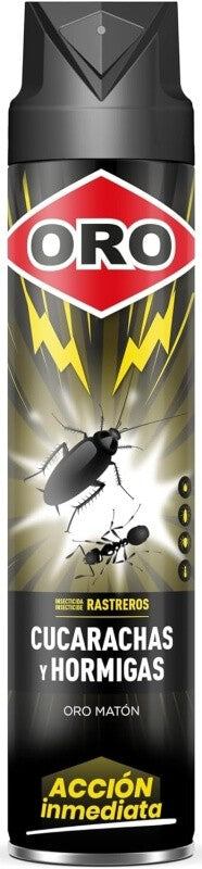 ORO Matón Insecticida Rastreros Cucarachas y Hormigas 750 ml – Acción Inmediata Contra Plagas en el Hogar