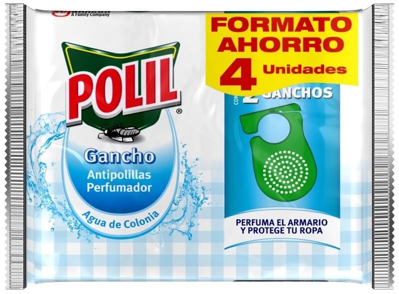 Polil Antipolillas Perfumador Agua de Colonia 4U 2 Ganchos - Perfuma El Armario y Protege Tu Ropa