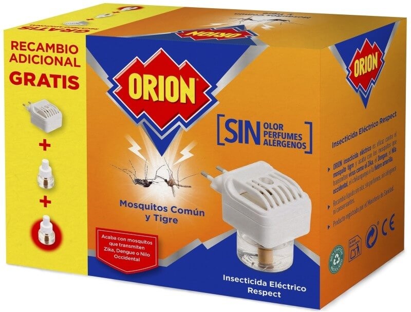 Orion Insecticida Elétrico Sin Olor Mosquitos Común y Tigre Ap + Rec + Rec 90 Noche