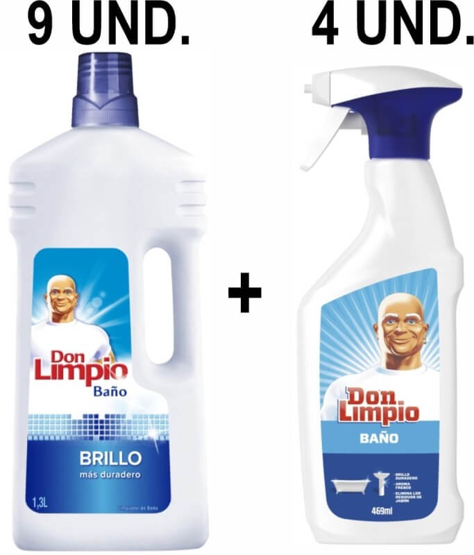 Don Limpio Lote Baño 9+4U - Brillo Más Duradero