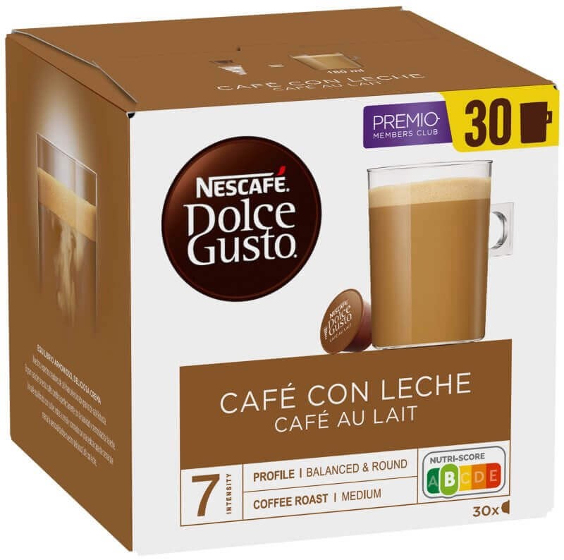 Nescafe Dolce Gusto Café con Leche 30 Capsulas