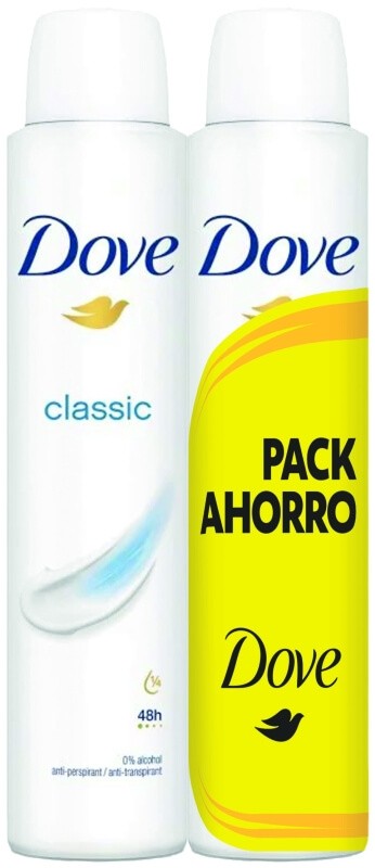 Dove Desodorante Classic 48h Pack 2 200Ml