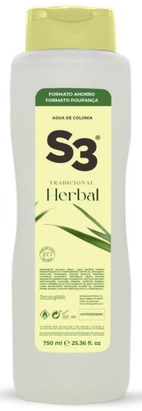 S3 Agua de Colonia Tradicional Herbal 750 Ml