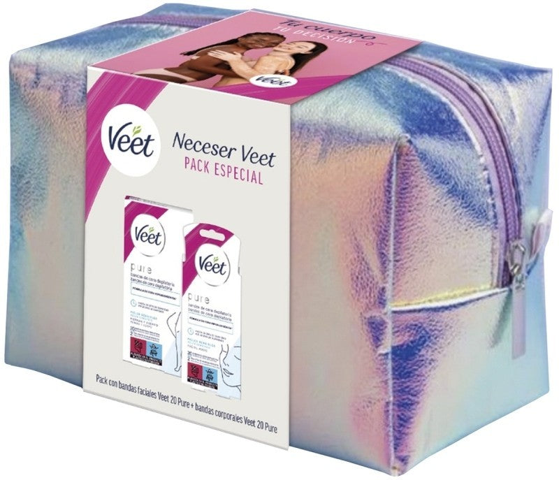 Veet Neceser Especial Bandas Faciales 20U + 20 Bandas Coporales