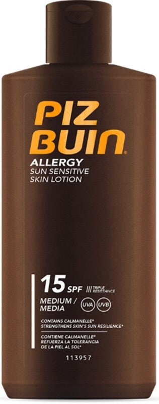 Piz Buin Allergy Sun Sensitive Skin Lotion 15 SPF Medium 200 Ml