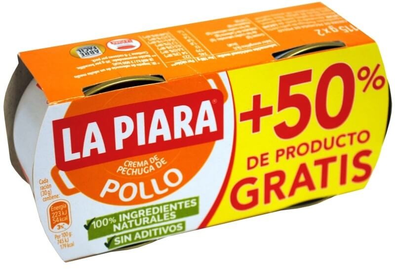 La Piara Pate Pack2 Pollo + 50% Gratis