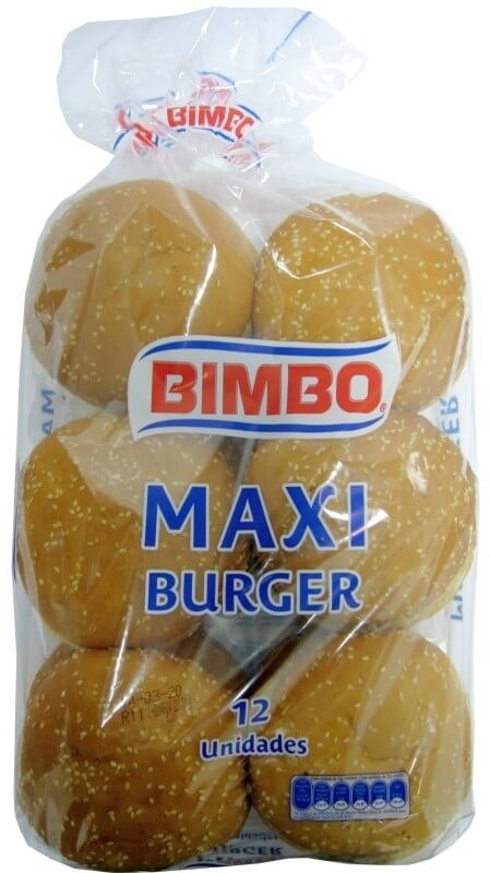 Bimbo Maxi Burguers 12 Unidades 900G
