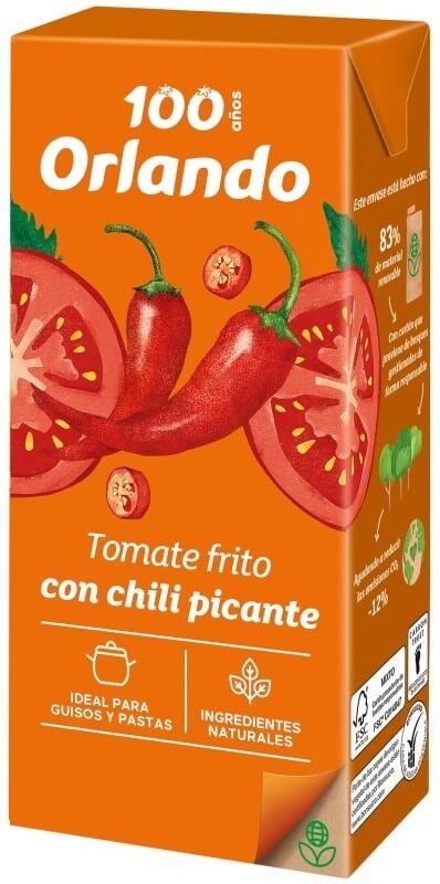 Orlando Tomate Frito con Chili Picante 350Ml