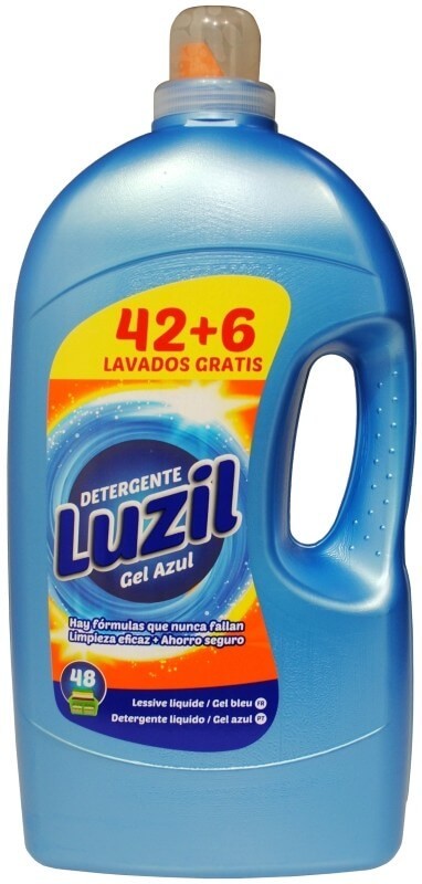 Luzil Detergente Liquido Gel Azul 42 + 6 Doses 3,6 L