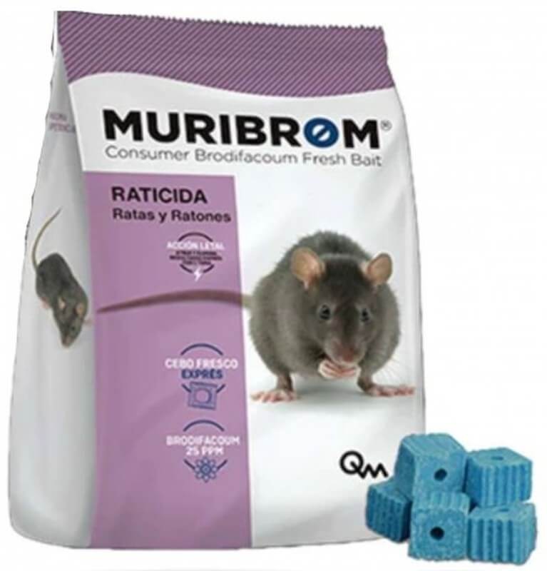 Muribrom Raticida Cebo Fresco 200 g – Control Seguro de Ratas y Ratones en Portacebos