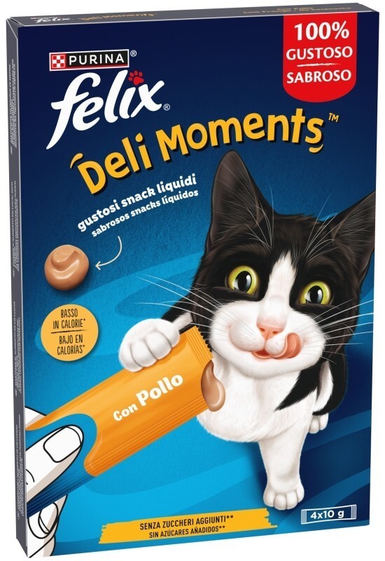Purina Felix Deli Snacks Pollo Moments Gato 4x10G
