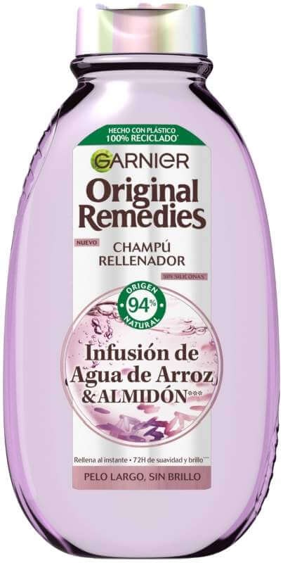 Garnier Original Remedies Champú Rellenador Agua de Arrox y Almidón 300 Ml