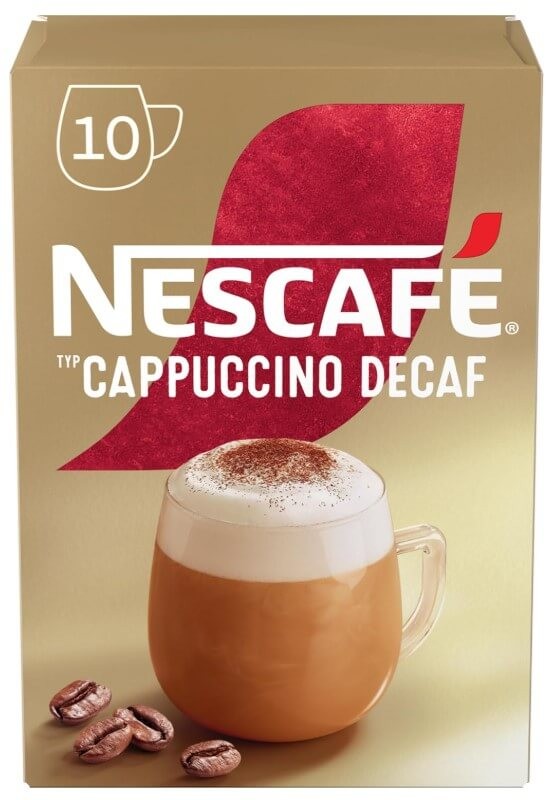 Nescafé Cappuccino Decaf Café Soluble Pack de 6 Total 60 Sobres