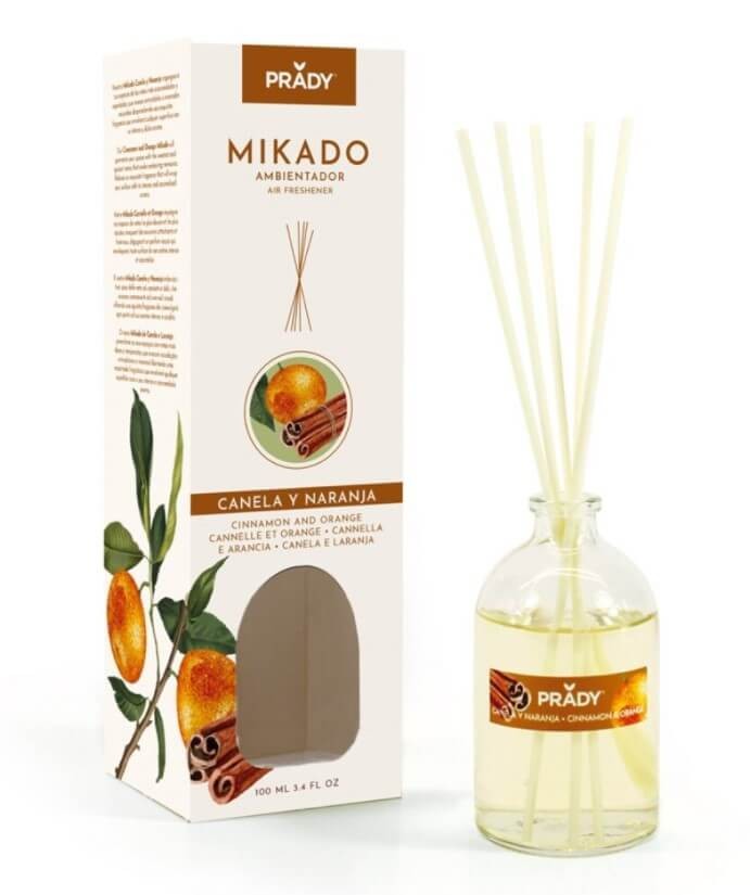 Prady Mikado Ambientador Canela y Naranja 100 ml