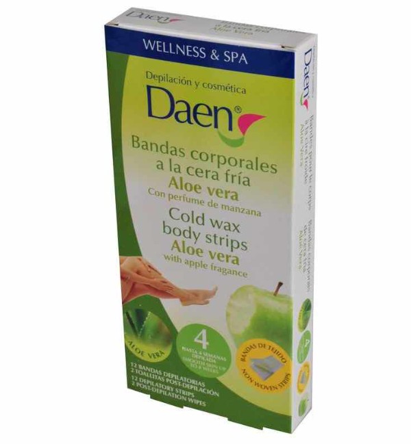 Daen Bandas Depilatorias Corporales Aloe 16 Unidades