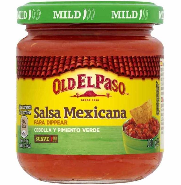 Old El Paso Salsa Mexicana Suave 200G – El Sabor Auténtico para Dippear y Disfrutar