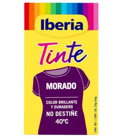 Iberia Tinte para Ropa Morado – Renueva el Color de tus Prendas con Intensidad