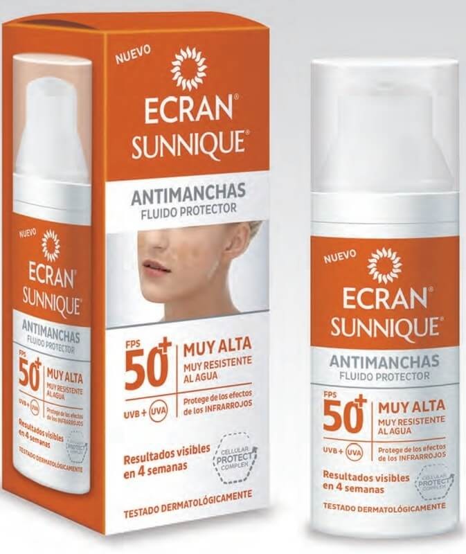 Ecran Sunnique Protector Solar Facial Antimanchas SPF50+ 50 ml – Protección Muy Alta y Eficaz Contra Manchas