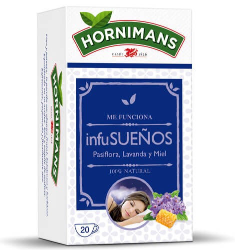 Hornimans Infusueños Pasiflora, Lavanda y Miel 20 Sobres - Relájate y Descansa Mejor