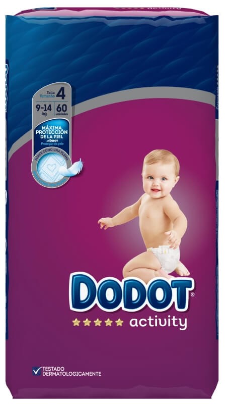 Dodot Activity Talla 4 (9-14 kg) 58 Uds