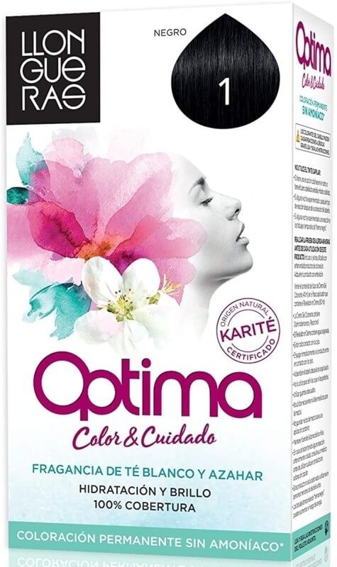 Llongueras Óptima Tinte de Pelo Permanente Negro 1