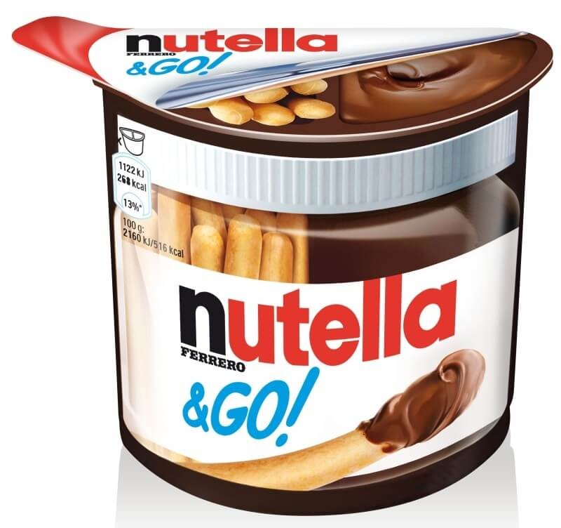 Nutella &GO! Snack de Crema de Avellana con Palitos de Pan 52G