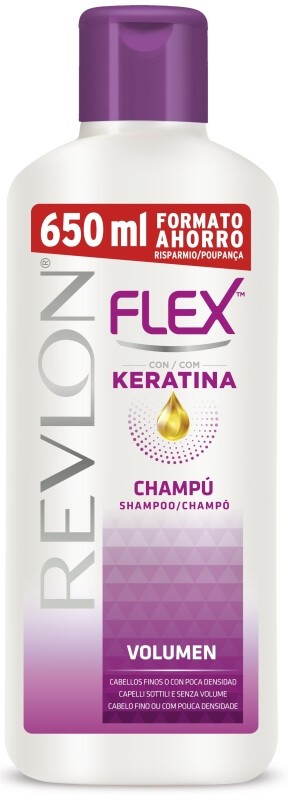 Revlon Flex Champú Volumen 650 ml - Cabello Suelto, Voluminoso y Lleno de Vida
