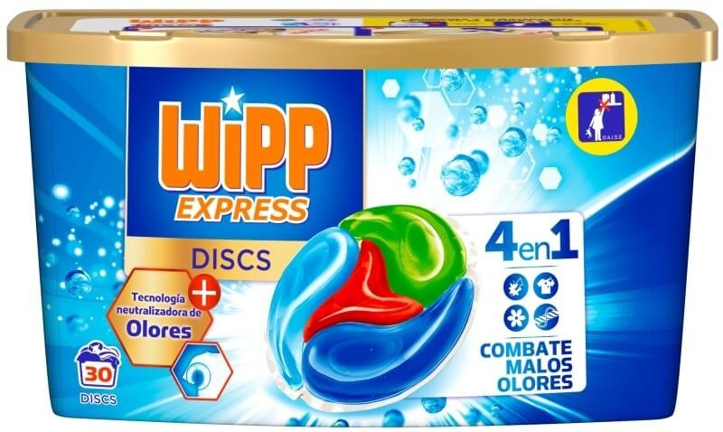 Wipp Express Detergente en Cápsulas Antiolores 30D