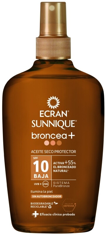Ecran Aceite BronceadorFP 10 Bronc + Spray 200 ml
