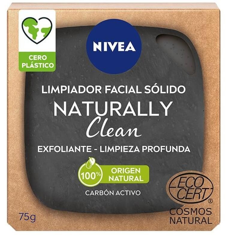 Nivea Naturally Clean Limpiador Facial Sólido 75 g
