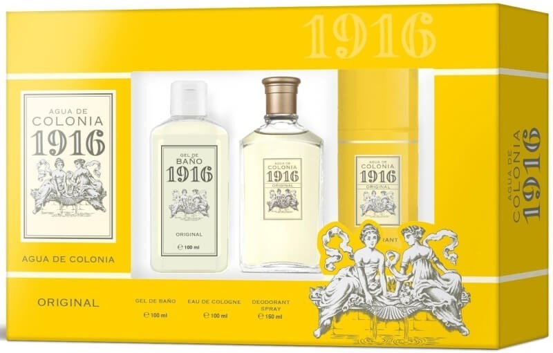 1916 Estuche 100 ml + Desodorante Spray 150 ml + Gel De Baño 75 ml