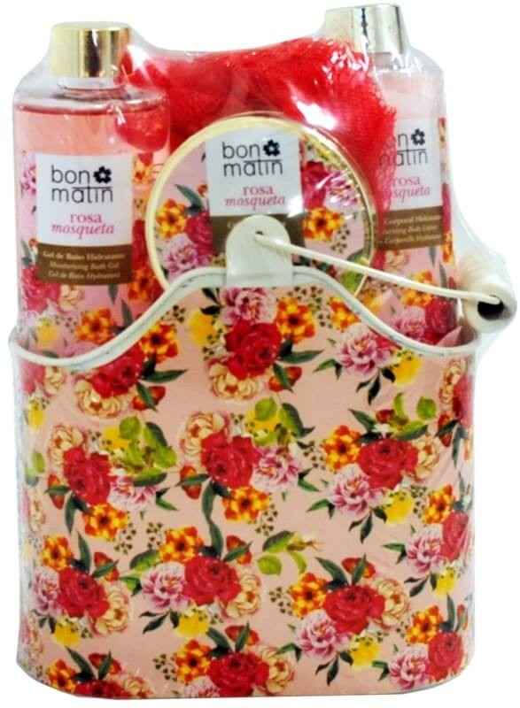 Bon Matin Cesta Baño Natural Cubo De Metal