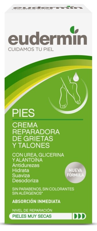 Eudermin Crema Reparadora de Grietas y Talones 75 ml – Cuidado Intensivo para Pies Muy Secos
