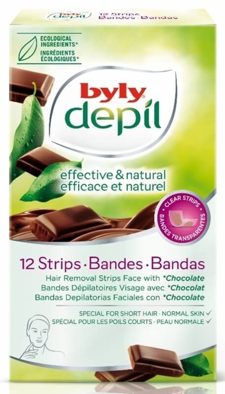 Byly Bandas Depilatorias Faciales Al Chocolate 12 Unidades
