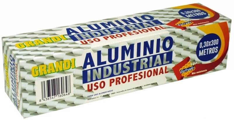 Grandi Papel de Aluminio Industrial Uso Profesional 300 Metros