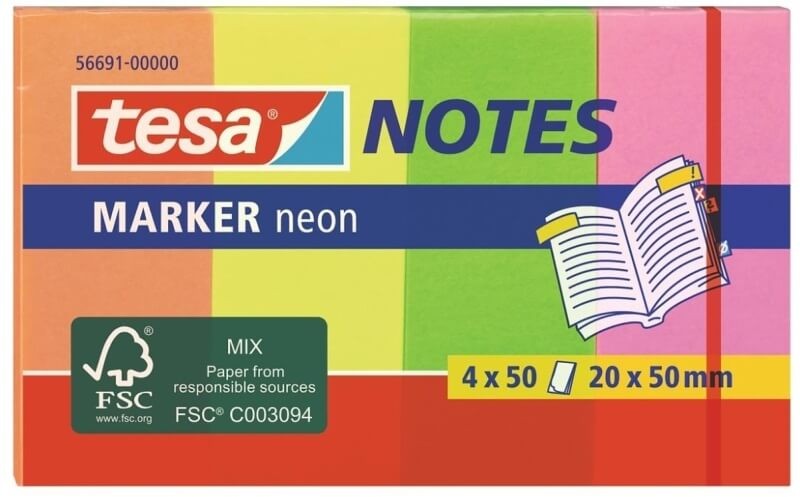 Tesa Notas Adhesivas Colores Surtidos 20 mm X 50 mm