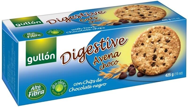 Gullón Galleta Digestive Avena con Chocolate 425 g - Deliciosas y Nutritivas