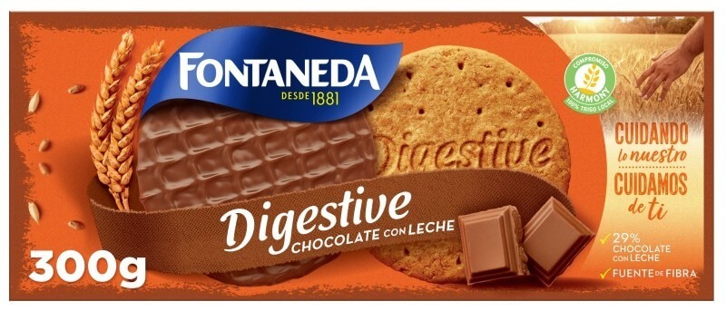 Fontaneda Galleta Digestive Chocolate con Leche 300G - Sabor Irresistible para tus Momentos de Relax