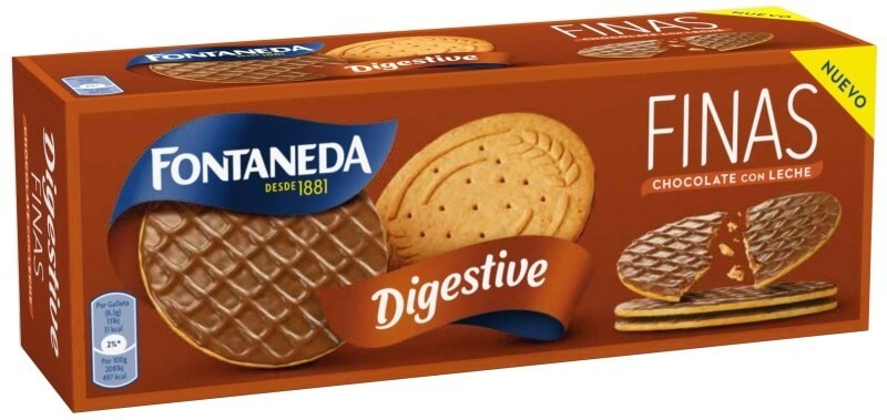 Fontaneda Galletas Digestive Finas Leche 170 gr