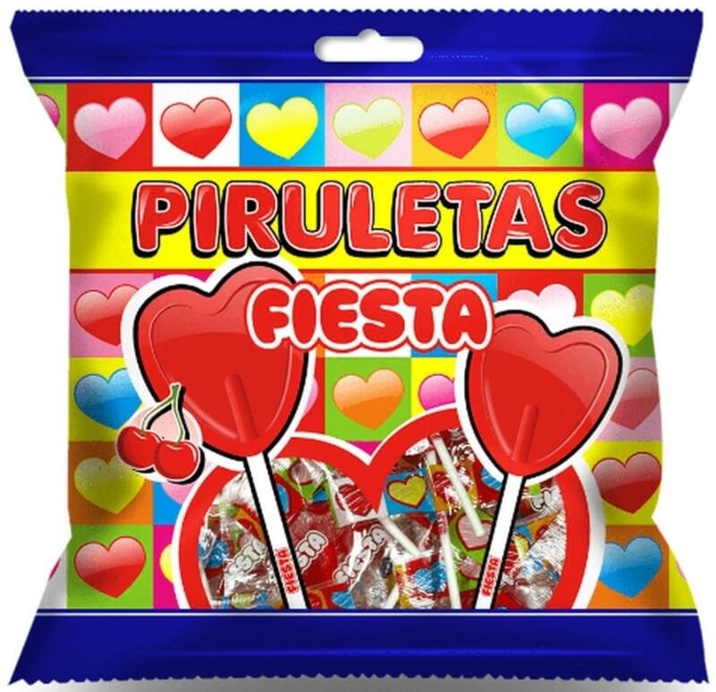 Fiesta Piruleta Corazón 91g 7 Unidades