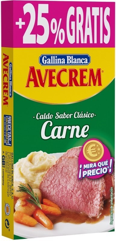 Avecrem Caldo De Carne 100 gr 8 Pastillas + 2 Pastillas