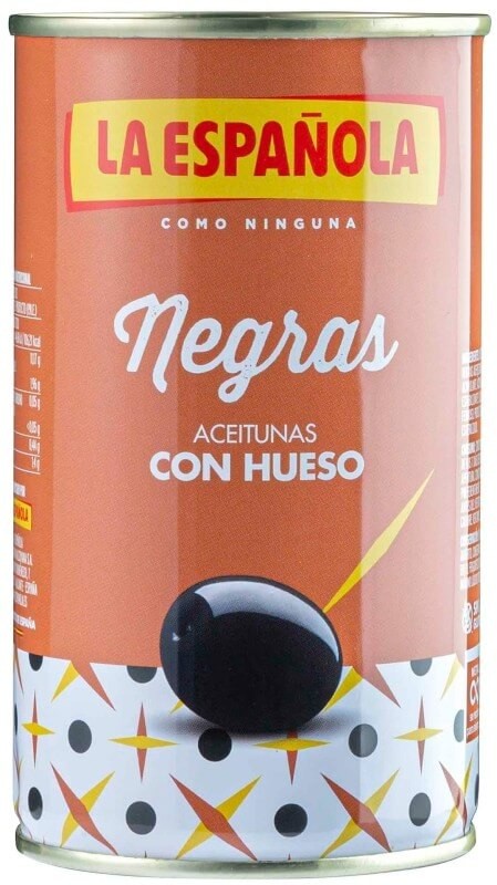 La Española Aceitunas Negras con Hueso 350 gr