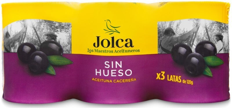 Jolca Aceitunas Negra 3 Lata Peso Neto 360 gr Peso Escurrido 150 gr