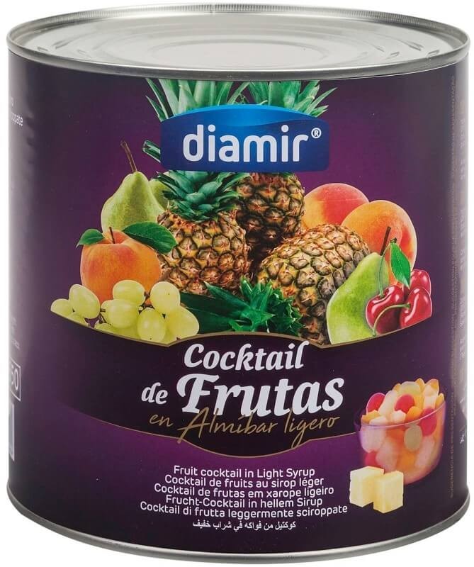 Diamir Cocktail de Frutas en Almíbar Ligero 3 kg – Frutas Seleccionadas en Formato Profesional