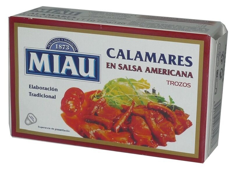Miau Calamar En Salsa Americana 120 gr